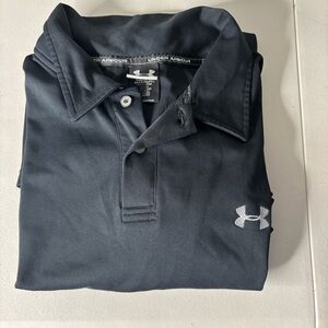 Under Armour Polo Golf Shirt Men’s SZ XL Black Short Sleeve RN 96510